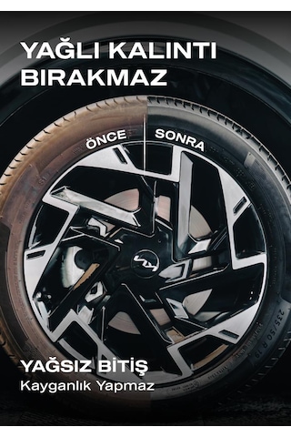 Nasiol Detailershine Trim ve Lastik Parlatıcı/Yenileyici Jel ve Sünger-500ml-Ultra Parlak ve Islak Görünüm