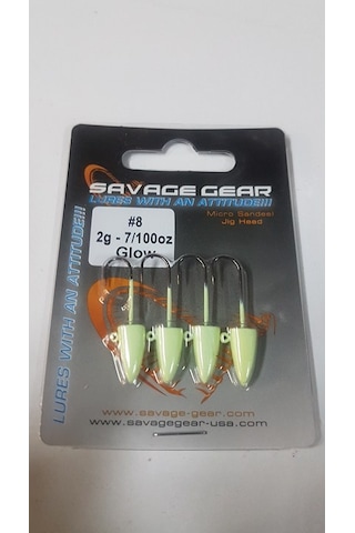 SG LRF Micro sandeel jighead 1.5gr #8 4ad GLOW