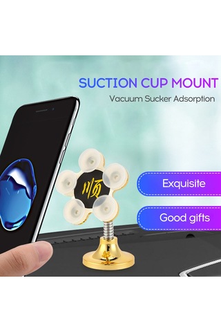 Kosona Araç Ve Ev Kullanıma Uygun Çift Yönlü Süngerli Telefon Tutucu - 4-6.5 İnç Cihazlar İçin - Tek Elle Kontrol - Mavi