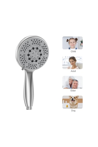 Elvis 5 Fonksiyonlu Banyo Duş Başlığı Ergonomik Su Tasarruflu Banyo Duş Telefon Krom