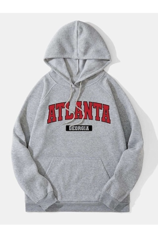 Altamira Unisex Atalanta Baskılı Oversize Kapşonlu Sweatshirt 001