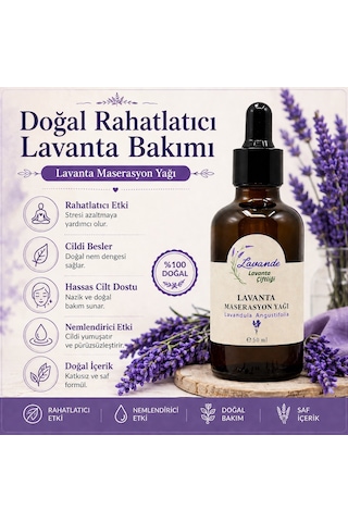 Lavande Lavanta Çiftliği Lavanta Maserasyon Masaj Yağı 50 ML