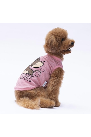 Pembe Jerry Tişört - Kedi Köpek Kıyafeti-organik Pamuklu Penye Tişört