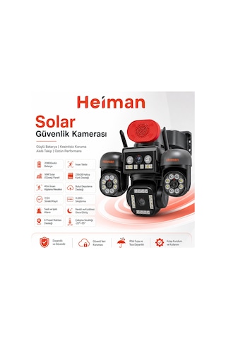 Heiman Hm-892 4g Sim Kartlı 4 Kameralı 3 Telefondan Kontrol 12mp Hd Kamera