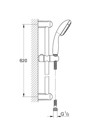 New Tempesta 100 Sürgülü Duş Seti 1 Fonksiyonlu 27853001