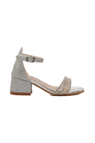 Gümüş Taş İşlemeli Kız Çocuk Sandalet 253 Ry 6504 P Gümüş