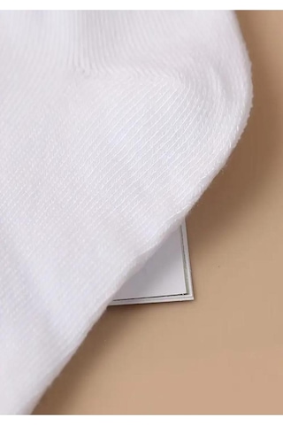 Ozzy Socks 6 Çift Yumuşak Dokulu Kadın Beyaz Bambu Görünmez Sneaker Spor Ayakkabı Çorabı Beyaz