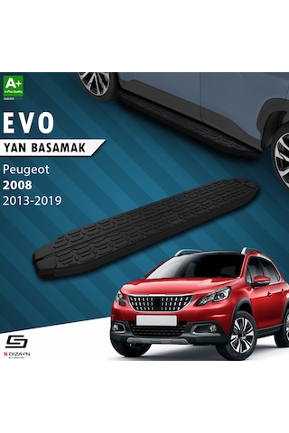 S-dizayn Peugeot 2008 Evo Siyah Yan Basamak 173 Cm 2013-2019