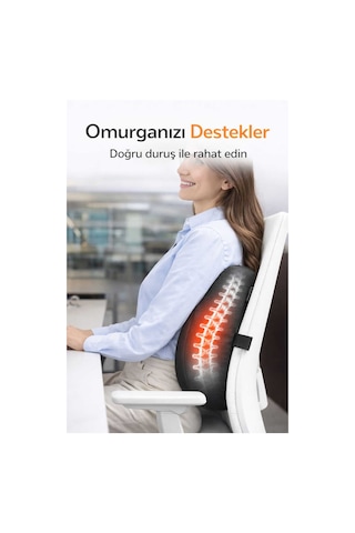 Visco Ortopedik Bel Destek Minderi Ve Kuyruk Sokumu Oturma Minderi Seti - Araç Ofis Koltuk Takımı