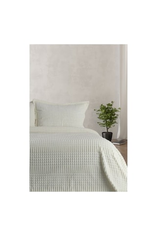 Ete Hometex Merinos Modern Lıne 2 Prç.battaniye Ve Yatak Örtüsü Seti Kemik Krem 8696474231360