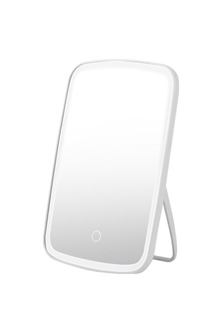 Qingmipy Usb Şarjlı 68 Led Işıklı Katlanır Makyaj Aynası - 2400mah Pil, 3 Renk Aydınlatma Beyaz