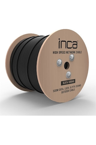 Inca Icat6-500ag S/ftp 23 Awg Lszh Cable 500 M Siyah