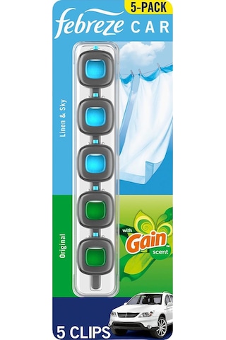 Febreze Araba Kokusu Linen & Sky + Gain Çeşit Paketi 5li Paket