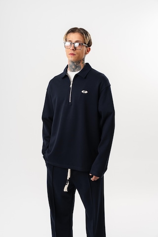 Respire Erkek Yarım Fermuarlı Modal Sweatshirt Lacivert