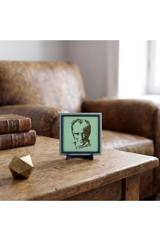 Zarif Atatürk Silüetli Modern Hatıra Obje 10x10 Cm Diğer