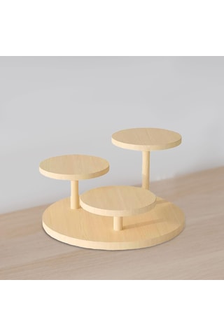 Suntek Ahşap Çok Katmanlı Sergileme Rafı Dekor 167x170cm