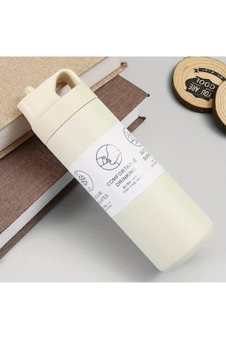 Besthome1 1 Adet Active Termos 550 Ml 19 35 Oz Paslanmaz Çelik Vakumlu İzolasyonlu Bardağı Pipetli Ve Kulp Dış Ve Günlük Kullanım İçin Uygun