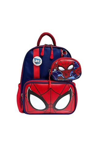 Anaokulu Sırt Çantası Spiderman Benzeri Erkek Çocuk Kreş Çantası 33 25 Cm Ortopedik Örümcek Adam Lacivert