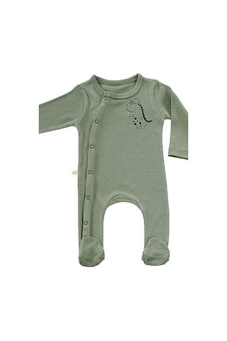 Tinylamb Cute Dino 3 Parça Yenidoğan Mini Hastane Çıkış Seti Haki
