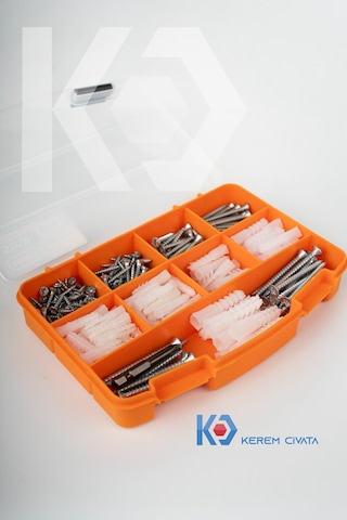 Kerem 312 Parça 12 Çeşit Vida Ve Dübel Seti -takım 20 CM