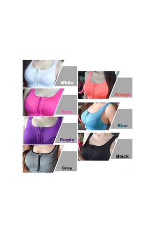 Jeemson "ön Fermuarlı Rahat Spor Sütyeni - Yoga, Koşu Ve Fitness İçin Nefes Alabilen Kumaş" Portakal
