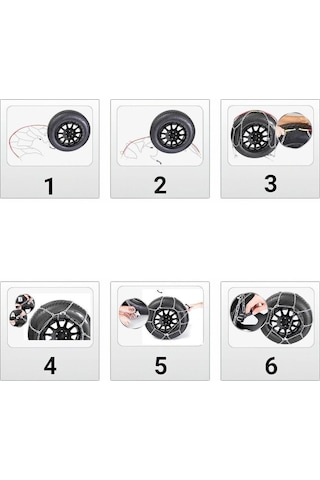 Oto Lastik Kar Zinciri 225/55/r14 X Tipi Binek Suv Takmatik Kolay Montaj 10 CM