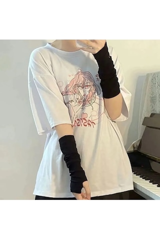 Mood Agenda Unisex Siyah Ikili Tek Parmak Punk Kolluk Eldiven Siyah