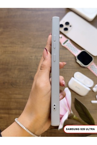 Samsung Galaxy S25 Ultra Uyumlu Kamera Korumalı Darbeye Dayanıklı Renk Atmayan Keep Silikon Kılıf Gri