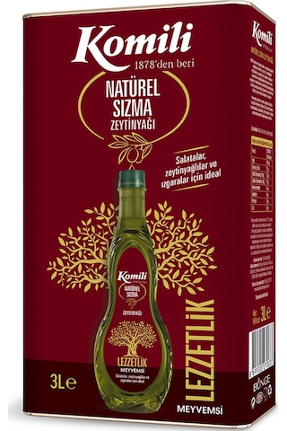 Komili Lezzetlik Meyvemsi Natürel Sızma Zeytinyağı 3 L