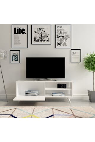 Tv Ünitesi Italya Beyaz 120 Cm