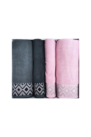 Snazzy Best Set Hamam Takımı Antrasit-pembe