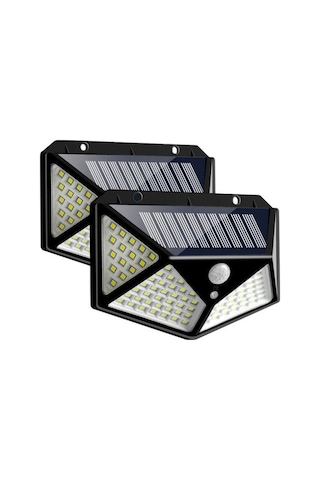 Cbtx Bahçe Aydınlatma 2 Adet 100 Led Açık Veranda Güneş İndüksiyon Duvar Lambası Ayarlanabilir Balkon Bahçe Aydınlatma Küçük Sokak Lambası