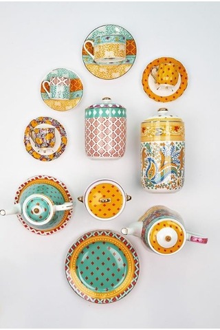 Lucky Art Eliana Bone Porselen Karışık Desenli 4 Lü Tabak Seti 27 Cm Lyhd 578