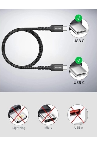 Jsaux Premium Serisi Type-c To Type-c 60w 480 Mbps Cc0018 1 Metre Hızlı Şarj
