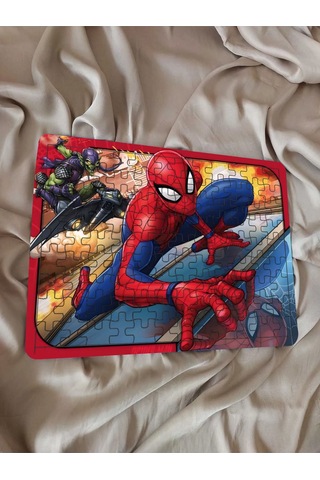 Çocuk Puzzle Ahşap Örümcek Adam3 108 Parça Mobilya