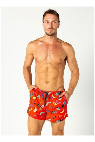 Herrmen Meyveler Kırmızı Şort Mayo