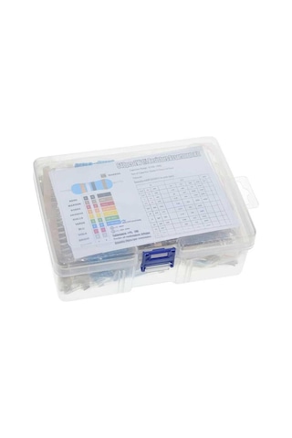 Direnç Seti 2w Metal Film %1 10'ar Adet Toplamda 640 Adet 64 Çeşit Şeffaf Çantada