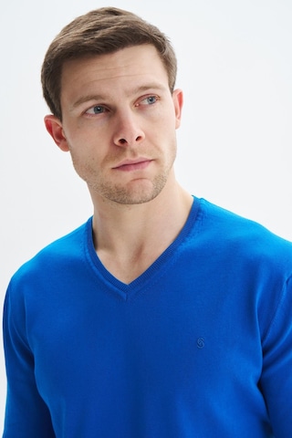 Arma Erkek Slim Fit Basic V Yaka Triko Kazak K9kro0852 Saks Mavisi