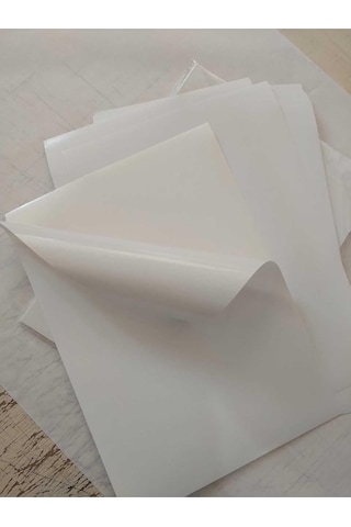 Lexroo Adcoat Kağıt Kaliteli Lazer Yazıcılar İçin Yapışkanlı Etiket/sticker Parlak Kuşe A4 Ebat 50 Standart