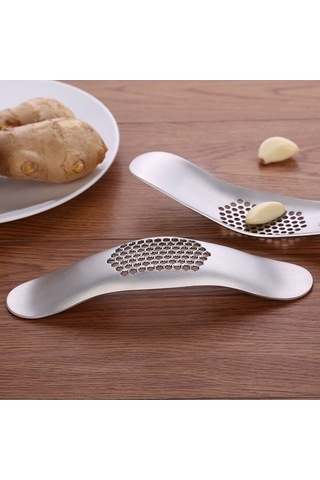 Dancemonkey Ssgp Mutfak Aleti 304 Paslanmaz Çelik Sarımsak Baskılı, Mutfakta Kolaylık Ahşap