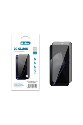 Xiaomi 15t Pro Uyumlu Go Des Og Glass Privacy Hayalet Antistatik Cam Ekran Koruyucu Siyah