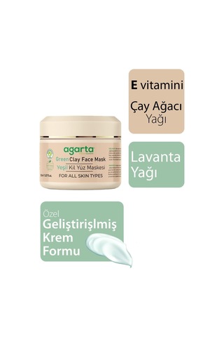 Agarta Doğal Yeşil Kil Maskesi  150 ML