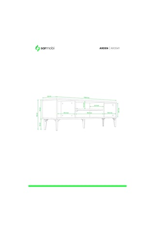 Arden 2 Kapaklı Tv Ünitesi Atlas Çam - Atlas Çam