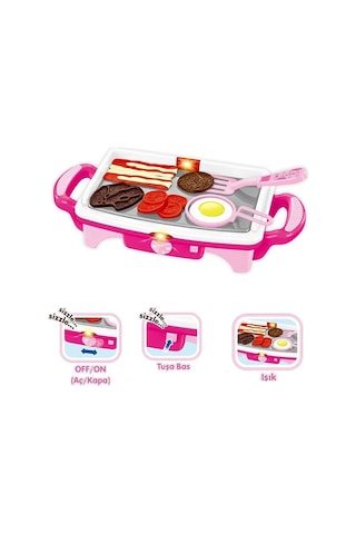 Işıklı Aksesuarlı Teppenyaki Izgara Pembe