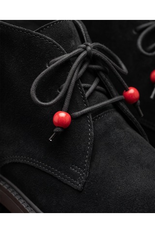 Futsishoes Maple Siyah Hakiki Deri Bağcıklı Kısa Günlük Kadın Bot