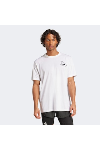Adidas Running Chase The Runners High Graphic Erkek Beyaz Koşu T-shirt Jy8629