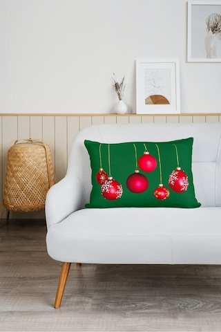 Yılbaşı Noel Desen Baskılı Tv Battaniyeli Opsiyonel Dekoratif Hediye Yastık Battaniye 2in1 Gifts-2 Çok Renkli