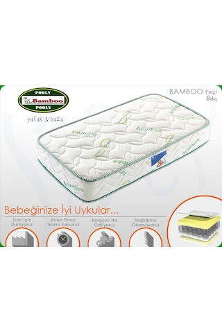Babyhopeankara 80X180 Bamboo Ortopedik Yaylı Yatak Tek Kişilik Bamboo Yatak