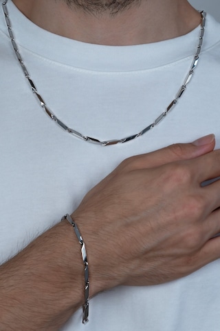 Singapur Erkek Çelik Kolye Ve Bileklik Seti Eck05S (492130602)