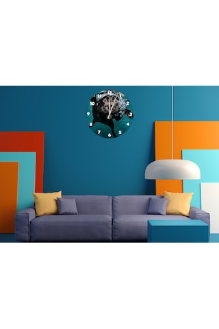 Ti-play Su Şaşkını 30x30cm Akrilik Dekoratif Modern Duvar Saati ÇOk Renkli